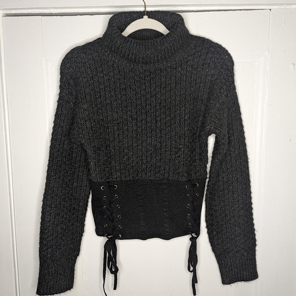 Top shop Corset Turtleneck Sweater Woman's 4 - Picture 1 of 4